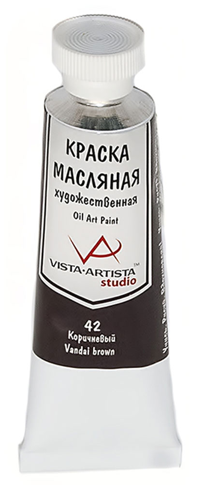Vista-Artista Краска масляная Studio Коричневый 45 млVAMP-45 Vista-Artista Краска масляная Studio Коричневый 45 млVAMP-45Художественные масляные краски Vista-Artista Studio - обширная палитра цветов с хорошей укрывистостью и высокой светостойкостью. Яркие и насыщенные цвета красок отлично смешиваются между собой и вспомогательными материалами, и позволяют получить разнообразие фактурных и цветовых решений. - объем 45 мл; - металлическая туба;