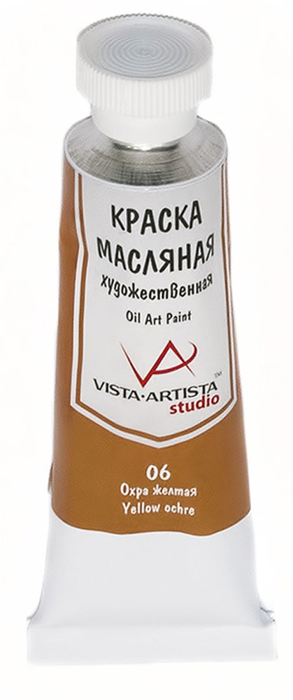 Vista-Artista Краска масляная Studio Охра желтая 45 млVAMP-45 Vista-Artista Краска масляная Studio Охра желтая 45 млVAMP-45Художественные масляные краски Vista-Artista Studio - обширная палитра цветов с хорошей укрывистостью и высокой светостойкостью. Яркие и насыщенные цвета красок отлично смешиваются между собой и вспомогательными материалами, и позволяют получить разнообразие фактурных и цветовых решений. - объем 45 мл; - металлическая туба;