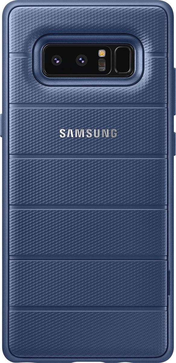Samsung EF-RN950 Protective Standing Cover Great чехол для Note 8, Dark BlueEF-RN950CNEGRU Samsung EF-RN950 Protective Standing Cover Great чехол для Note 8, Dark BlueEF-RN950CNEGRUС Protective Standing Сover вы получаете более высокую по сравнению с обычными чехлами защиту вашего смартфона от повреждений при ударах или падениях. Чехол прошел сертификацию на соответствие стандарту ударопрочности MIL-STD-810G-516.7 для электронных устройств, принятого в армии США. Встроенная в чехол подставка позволит вам расположить смартфон горизонтально под оптимальным углом для просмотра видео или работы с документами.