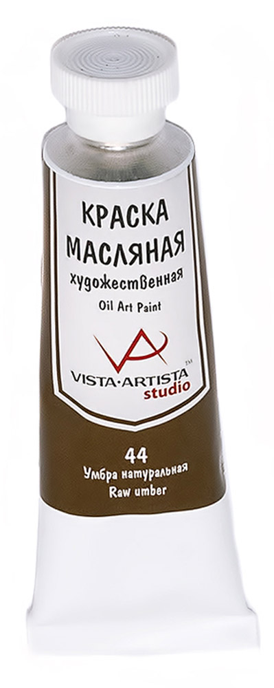 Vista-Artista Краска масляная Studio Умбра натуральная 45 млVAMP-45 Vista-Artista Краска масляная Studio Умбра натуральная 45 млVAMP-45Художественные масляные краски Vista-Artista Studio - обширная палитра цветов с хорошей укрывистостью и высокой светостойкостью. Яркие и насыщенные цвета красок отлично смешиваются между собой и вспомогательными материалами, и позволяют получить разнообразие фактурных и цветовых решений. - объем 45 мл; - металлическая туба;