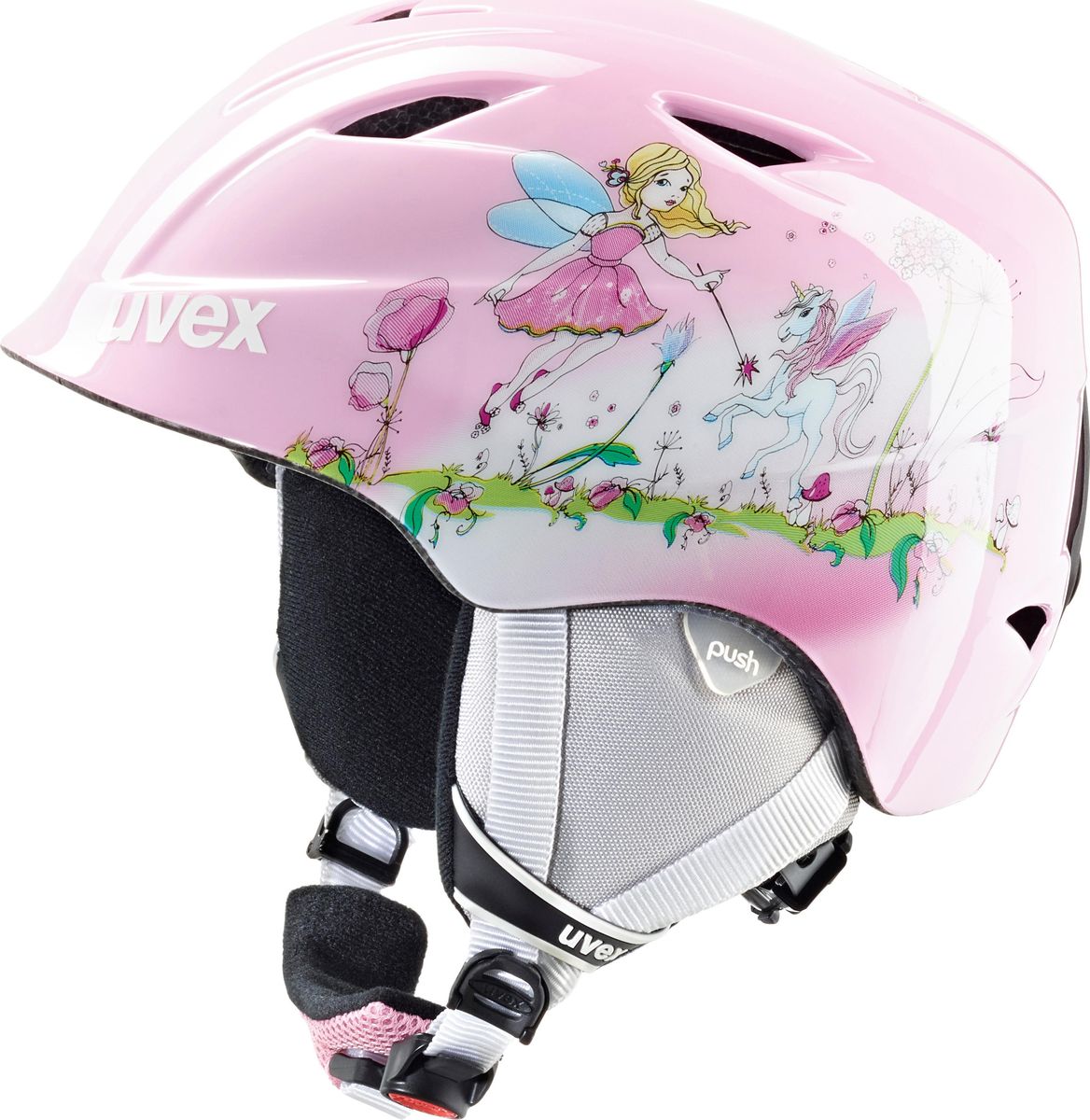 Шлем горнолыжный Uvex Airwing 2 Kids Helmet, фе. Размер S6132 Шлем горнолыжный Uvex Airwing 2 Kids Helmet, фе. Размер S6132Детский шлем Uvex Airwing 2 обеспечит юному лыжнику максимальный комфорт на склоне. В модели предусмотрены система вентиляции, съемная защита ушей и фиксатор стрэпа маски. Система индивидуальной подгонки размера IAS и застежка Monomatic позволят надежно закрепить шлем на голове. Подкладка выполнена из гипоаллергенного материала.