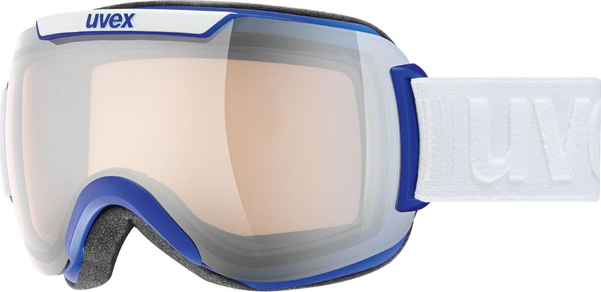 Маска горнолыжная Uvex Downhill 2000 VLM Ski Mask, цвет: серый, синий матовый108 Маска горнолыжная Uvex Downhill 2000 VLM Ski Mask, цвет: серый, синий матовый108Маска для катания на горных лыжах или сноуборде при переменной облачности. Те, кто любит покататься в пушитом снегу, оценит ее по достоинству: снег больше не налипает на маску, а просто соскальзывает с нее. Сделано в Германии.МАКСИМАЛЬНЫЙ ОБЗОРБлагодаря большой линзе и конструкции без оправы у маски превосходный обзор.КОМФОРТВ модели использован комфортный пенный уплотнитель.НАСТРОЙКА ЗАТЕМНЕНИЯЛинза VARIOMATIC автоматически меняет затемнение в зависимости от яркости освещения.ЗАЩИТА ОТ ЗАПОТЕВАНИЯДвойная поликарбонатная линза с покрытием Supravision от запотевания.