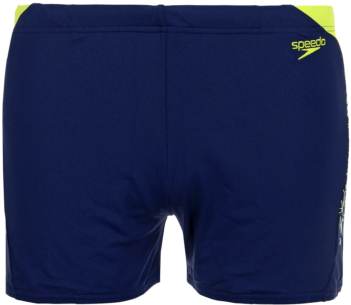 Плавки-шорты мужские Speedo Boom Splice Aquashort, цвет: темно-синий, желтый. 8-10855B749-B749. Размер 40 (50/52)8-10855B749-B749 Плавки-шорты мужские Speedo Boom Splice Aquashort, цвет: темно-синий, желтый. 8-10855B749-B749. Размер 40 (50/52)8-10855B749-B749Мужские спортивные плавки-шорты Boom Splice Aquashort от Speedo – модель, идеально сочетающая в себе высокое качество, удобство и стиль. Благодаря сверхпрочному материалу Endurance+ плавки обладают 100% защитой от воздействия хлора и яркого света. Не потеряют своей яркости и эластичности даже при интенсивных регулярных тренировках. Прекрасно тянутся в 4 направлениях, что позволяет добиться идеальной посадки и полной свободы движений во время плавания. Регулируются по поясу с помощью внутреннего шнурка. Яркий контрастный принт сбоку придает модели свежий, современный вид. Мужские плавки-шорты от Speedo для тренировок в бассейне.