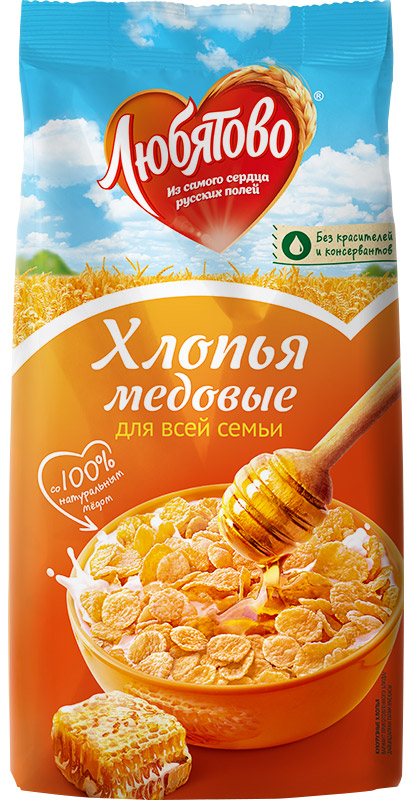 Любятово хлопья кукурузные медовые, 250 г4610003252762 Любятово хлопья кукурузные медовые, 250 г4610003252762Уважаемые клиенты! Обращаем ваше внимание на то, что упаковка может иметь несколько видов дизайна. Поставка осуществляется в зависимости от наличия на складе.