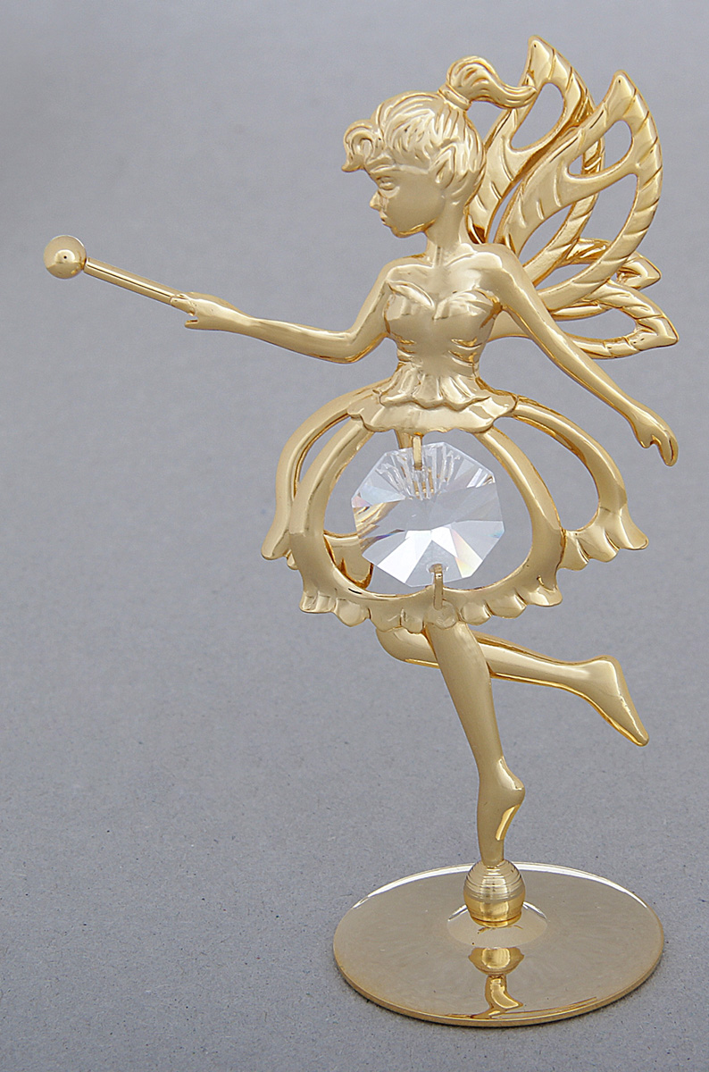 Миниатюра Swarovski Elements Фея, на подставке, с кристаллом Сваровски, 9 х 5 х 6 см788672 Миниатюра Swarovski Elements Фея, на подставке, с кристаллом Сваровски, 9 х 5 х 6 см788672Сувенирная фея станет идеальным подарком близкому человеку и всем любителям эксклюзивных вещей ручной работы. Она считается символом изящества, обаяния и хрупкости, красоты, свободолюбия, независимости и вечной юности.Сувенир украшен стразами Swarovski, которые были признаны специалистами лучшей имитацией бриллиантов. Свет, попадая на кристаллы Swarovski, разбивается на миллион радужных лучей. Это зрелище, бесспорно, оставляет яркое впечатление!