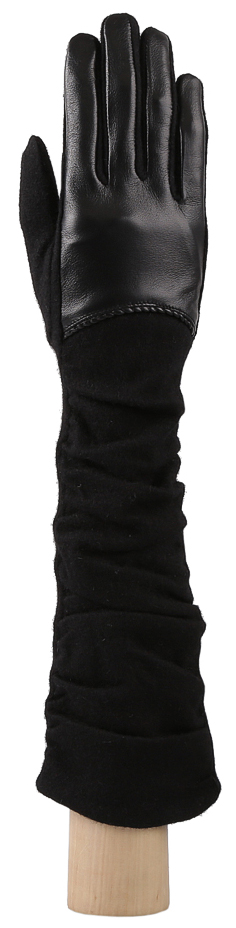 Перчатки женские длинные Fabretti, цвет: черный. 3.4-1. Размер 8