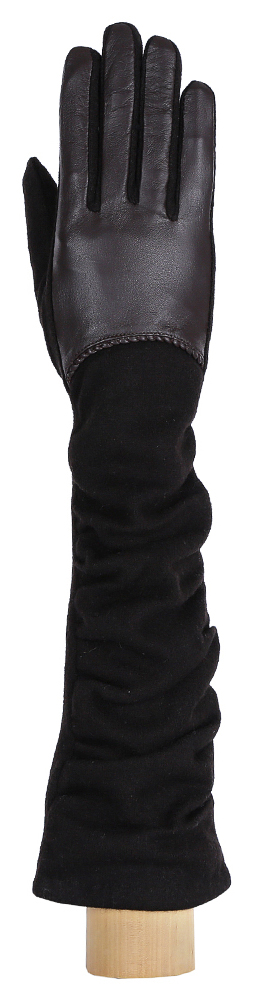 Перчатки женские длинные Fabretti, цвет: черный. 3.4-2. Размер 8