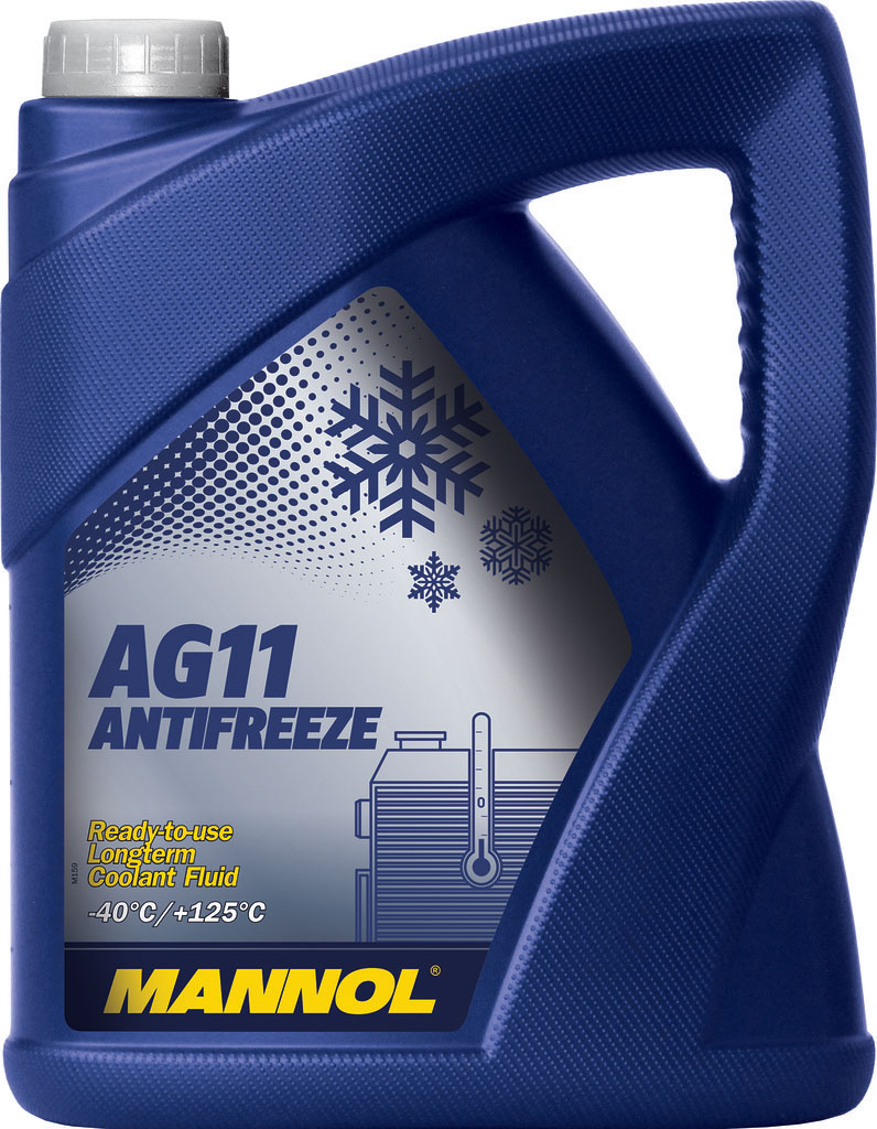 Антифриз MANNOL AG-11 Longterm, концентрат, 5 л2031 Антифриз MANNOL AG-11 Longterm, концентрат, 5 л2031MANNOL Longterm Antifreeze AG11 – концентрат, предназначенный для круглогодичного использования в любых современных алюминиевых и медных системах охлаждения, для которых рекомендуется применение антифризов на этиленгликолевой основе. Предохраняет от коррозии и накипи. Не вспенивается, нейтрален к прокладкам и шлангам. Придает достаточные противокоррозионные свойства уже при концентрации от 20 %. Представляет собой силикатную жидкость. Не содержит нитраты и фосфаты. Срок службы: 3 года.