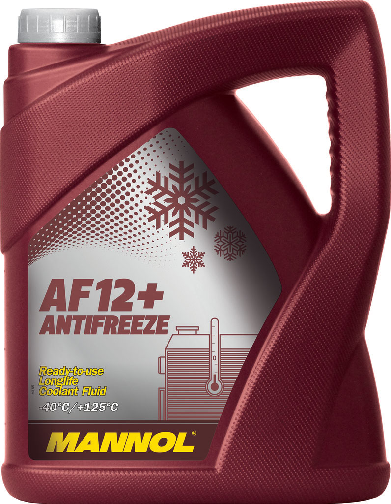 Антифриз MANNOL AF-12+ Longlife, концентрат, 5 л2033 Антифриз MANNOL AF-12+ Longlife, концентрат, 5 л2033Mannol Longlife Antifreeze AF12+ - концентрат на моноэтиленгликолевой основе, предназначенный для круглогодичного использования в любых современных системах охлаждения. Предохраняет от коррозии и накипи. Не вспенивается, нейтрален к прокладкам и шлангам. Придает достаточные противокоррозионные свойства уже при концентрации от 20%. Представляет собой карбоксилатный антифриз. Не содержит нитраты и фосфаты. Срок службы: 5 лет.