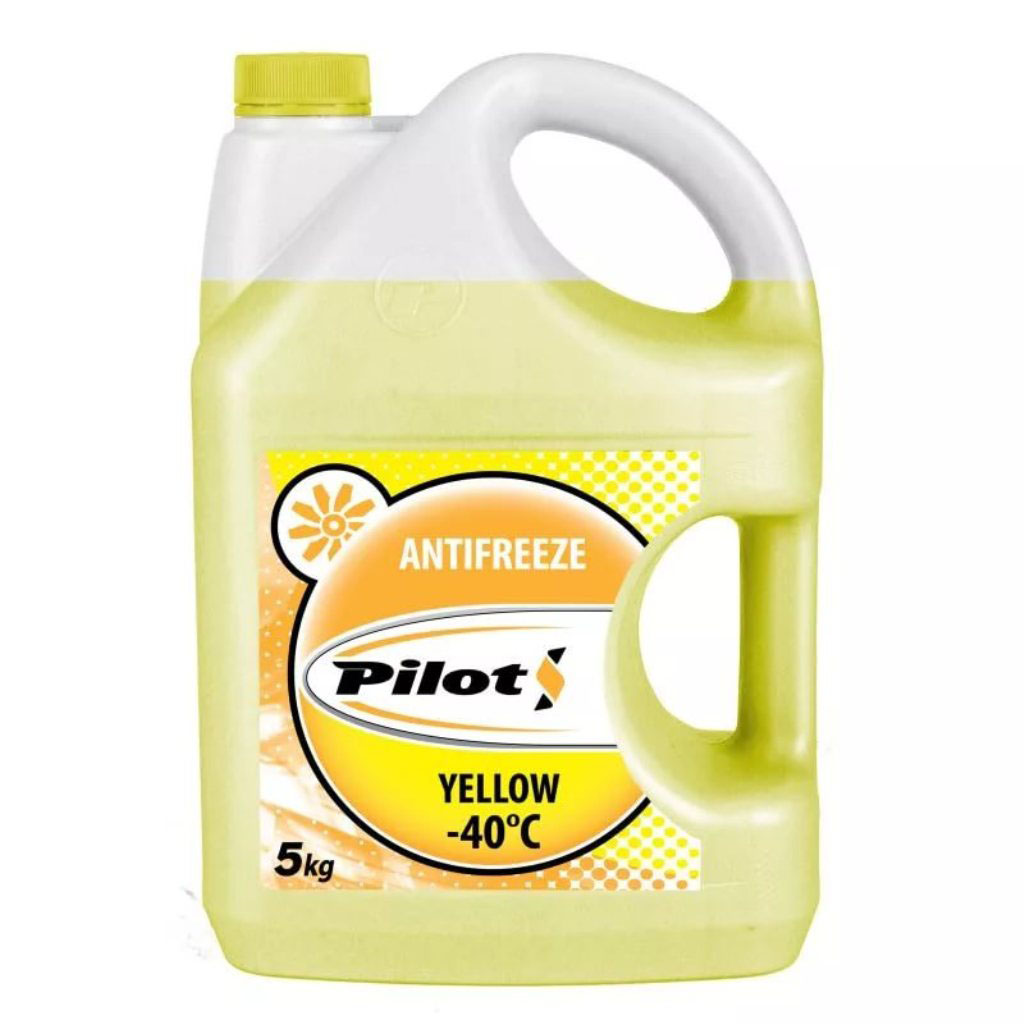 Антифриз Pilots Yellow Line, цвет: желтый, -40°С, 5 л3214 Антифриз Pilots Yellow Line, цвет: желтый, -40°С, 5 л3214Готовый к применению антифриз предназначен для использования в системах охлаждения двигателей внутреннего сгорания современных автомобилей отечественного и зарубежного производства. Этиленгликоль, входящий в состав антифризов, помимо понижения температуры замерзания приводит к повышению температуры кипения охлаждающей жидкости, что является дополнительным преимуществом при эксплуатацииавтомобилей в теплое время года. Обеспечивает надежную работу системы охлаждения при температуре окружающей среды от -40°C до +50°С.