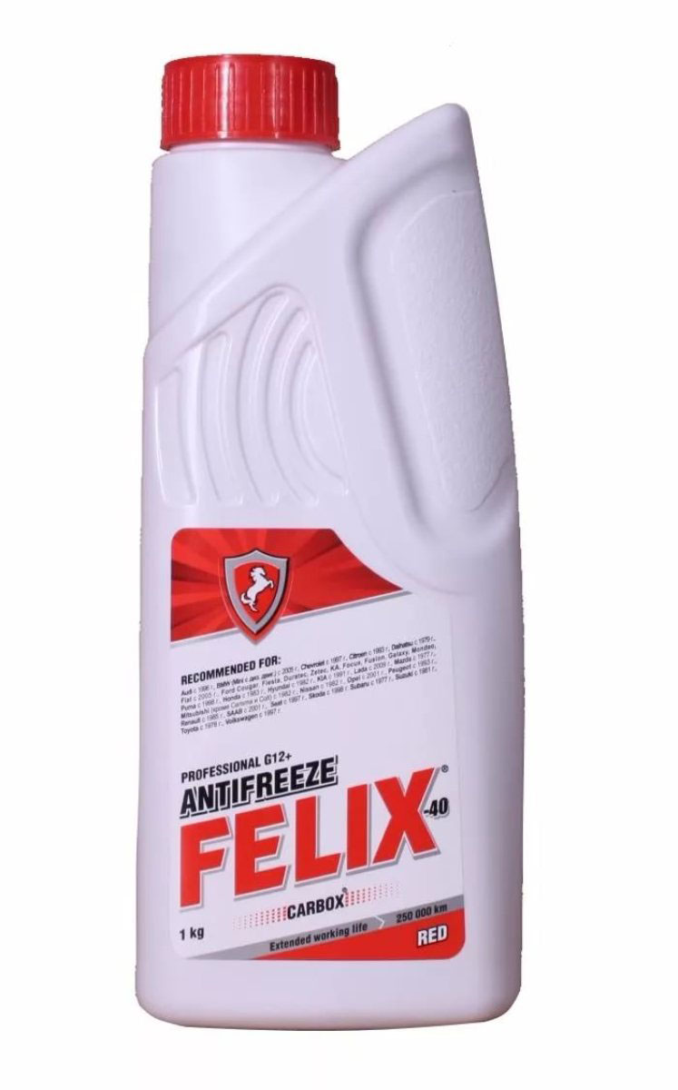 Антифриз Felix Carbox G-12, 1л430206032 Антифриз Felix Carbox G-12, 1л430206032Felix Carbox G-12 единственный российский антифриз новогопоколения, который успешно прошел полный цикллабораторных и стендовых испытаний в специализированнойлаборатории в США на соответствие международнымстандартам ASTM D 3306, ASTM D 4985, ASTM D 6210.