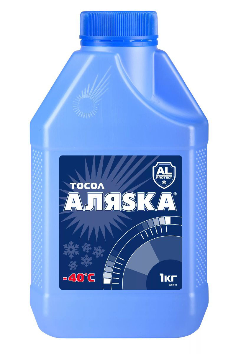 Тосол Аляска А-40, 1 л5069 Тосол Аляска А-40, 1 л5069круглогодично используемая низкозамерзающая, охлаждающая жидкость с мощным антикоррозионным эффектом, готовая к применению.