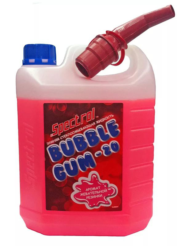 Омыватель стекол Спектрол Bubble Gum, -20°С, с ароматом жевательной резинки, 4 л9669 Омыватель стекол Спектрол Bubble Gum, -20°С, с ароматом жевательной резинки, 4 л9669Омыватель стекол Спектрол Bubble Gum предназначен для эффективной очистки лобового стекла. Идеально очищает стекла автомобиля от дорожной пыли, копоти и грязи. В отличие от традиционных автошампуней, «Bubble Gum» не образует на поверхности стекла жирную пленку, ухудшающую видимость. В омывателе содержатся специальные добавки, просветляющие оптику - создается тонкая пленка своеобразного химического антибликового покрытия, что в несколько раз улучшает видимость и безопасность управления автомобилем.