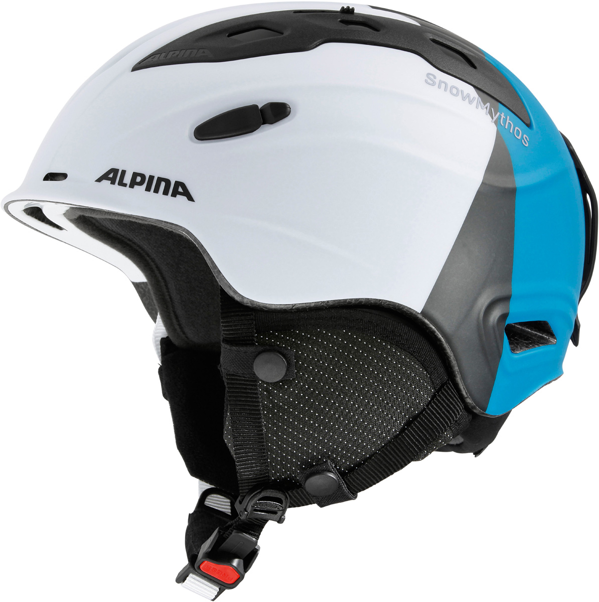 Шлем горнолыжный Alpina Snow Mythos, цвет: белый, синий. A9062_16. Размер 55-59A9062_16 Шлем горнолыжный Alpina Snow Mythos, цвет: белый, синий. A9062_16. Размер 55-59A9062_16Экстремально легкая модель Alpina Snow Mythos с прекрасными защитными свойствами.Технологии: Inmold Tec – технология соединения внутренней и внешней части шлема при помощи высокой температуры. Данный метод делает соединение исключительно прочным, а сам шлем легким. Такой метод соединения гораздо надежнее и безопаснее обычного склеивания.Ceramic – особая технология производства внешней оболочки шлема. Используются легковесные материалы экстремально прочные и устойчивые к царапинам. Возможно использование при сильном УФ изучении, так же поверхность имеет антистатическое покрытие.Run System – простая система настройки шлема, позволяющая добиться надежной фиксации.Airstream Control – регулируемые воздушные клапана для полного контроля внутренней вентиляции.Removable Earpads - съемные амбушюры добавляют чувства свободы во время катания в теплую погоду, не в ущерб безопасности. При падении температуры, амбушюры легко устанавливаются обратно на шлем.Changeable Interior – съемная внутренняя часть. Допускается стирка в теплой мыльной воде.Neckwarmer – дополнительное утепление шеи. Изготовлено из мягкого флиса.3D Fit – ремень, позволяющий регулироваться затылочную часть шлема. Пять позиций позволят настроить идеальную посадку.
