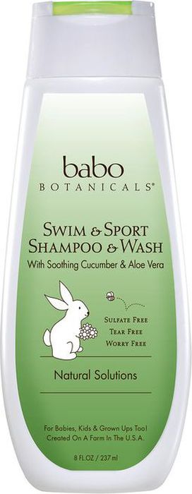 Babo Botanicals Шампунь Огурец и алоэ вера, 240 млBabo15 Babo Botanicals Шампунь Огурец и алоэ вера, 240 млBabo15Увлажняет, питает, очищает волосы, кожу головы и тела после физической активности, бассейна, пляжа или детской площадки