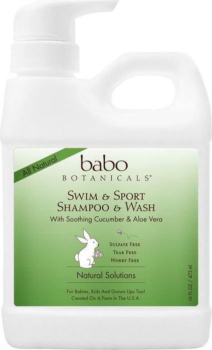 Babo Botanicals Шампунь Огурец и алоэ вера, 480 млBabo16 Babo Botanicals Шампунь Огурец и алоэ вера, 480 млBabo16Увлажняет, питает, очищает волосы, кожу головы и тела после физической активности, бассейна, пляжа или детской площадки