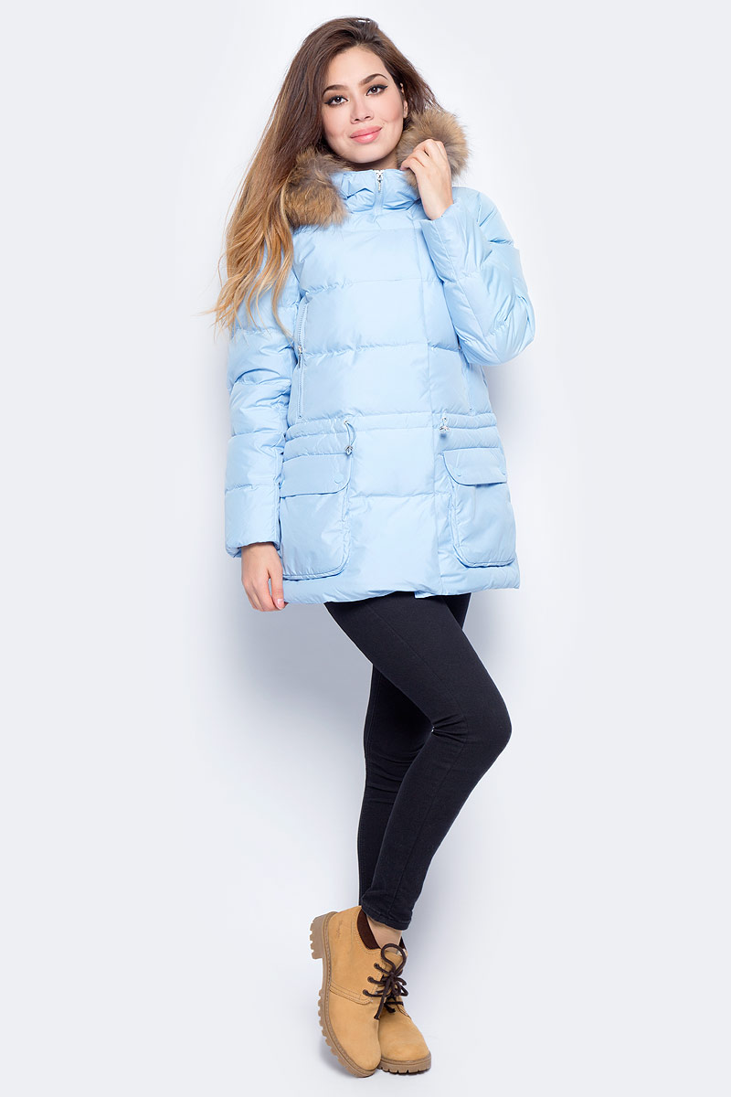 Пуховик женский Baon, цвет: голубой. B007576_Deep Angel Blue. Размер M (46)B007576_Deep Angel Blue Пуховик женский Baon, цвет: голубой. B007576_Deep Angel Blue. Размер M (46)B007576_Deep Angel BlueСтильный пуховик от Baon украсит ваш зимний гардероб. Модель имеет кулиску с утяжкой, позволяющую варьировать приталенность силуэта. Регулируемый капюшон не отстегивается, но при необходимости можно отстегнуть опушку из натурального меха енота. Пуховик застегивается на молнию и кнопки. По бокам расположены вместительные карманы на кнопках, а чуть выше - карманы с молниями.