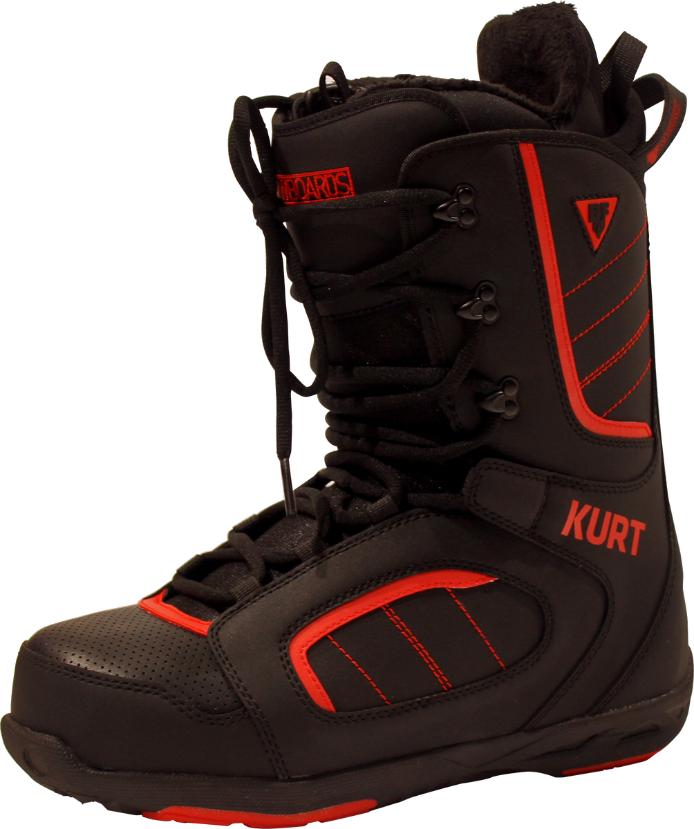 Ботинки для сноуборда мужские BF snowboards Kurt, цвет: черный. Размер 39