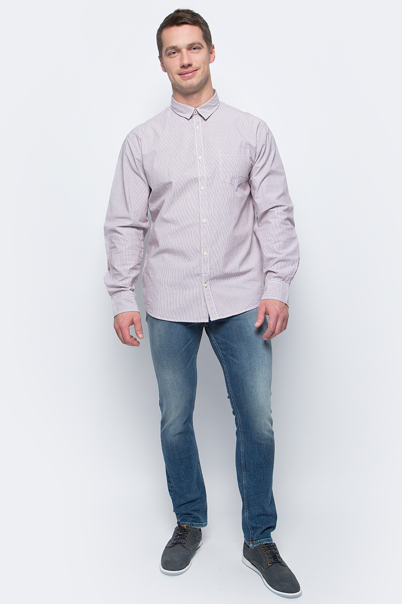 Рубашка мужская Baon, цвет: белый, бордовый. B667533_White-Merlot Striped. Размер M (48)B667533_White-Merlot Striped Рубашка мужская Baon, цвет: белый, бордовый. B667533_White-Merlot Striped. Размер M (48)B667533_White-Merlot StripedСтильная мужская рубашка Baon выполнена из натурального хлопка. Модель с отложным воротником и длинными рукавами застегивается на пуговицы и дополнена нагрудным карманом. Манжеты рукавов также застегиваются на пуговицы. Рубашка оформлена актуальным полосатым принтом.