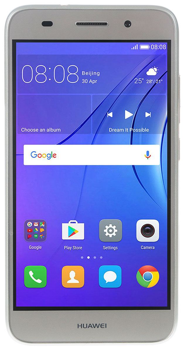 Huawei Y3 2017 (CRO-U00), GoldT036457 Huawei Y3 2017 (CRO-U00), GoldT036457Huawei Y3 2017 - стильный и недорогой смартфон с широкими возможностями.Черытехъядерный процессор MediaTek MT6580M с частотой 1.3 ГГц и оперативная память 1 ГБ позволяют использовать все современные мобильные приложения.Коммуникационные возможности представлены Bluetooth 4.0, Wi-Fi 802.11 b/g/n при помощи которых можно воспользоваться беспроводной гарнитурой или подключиться к интернету. Также Huawei Y3 2017 не даст вам заблудится в городе и всегда укажет дорогу благодаря функции GPS. Модель оборудована стандартными разъемами - 3.5 мм для подключения наушников и microUSB - для зарядки и присоединения к USB-порту компьютера.Huawei Y3 2017 также обладает функциональным мультимедиа-плеером, способным воспроизводить аудио и видео-файлы самых популярных форматов. Девайс обладает двумя слотами для SIM-карт, слотом для карт памяти microSD (до 128 ГБ).Смартфон оснащен двумя камерами: основной на 8 мегапикселей и фронтальной на 2 мегапикселя. Основная камера отлично справляется со съемкой в слабо освещенных местах, а фронтальная идеально подойдет для видеозвонков и селфи.Телефон сертифицирован EAC и имеет русифицированный интерфейс меню, а также Руководство пользователя.
