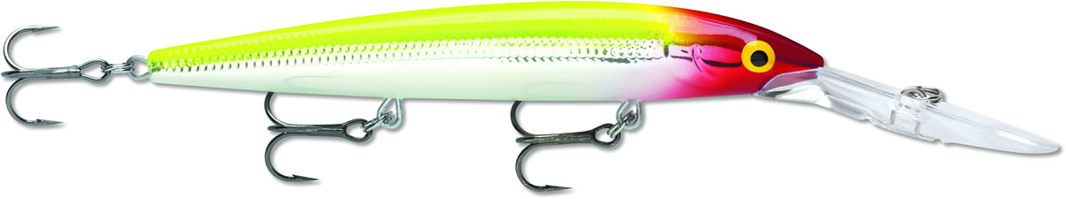 Воблер Rapala. DHJ10-CLNDHJ10-CLN Воблер Rapala. DHJ10-CLNDHJ10-CLNDown Deep Husky Jerk – глубоко ныряющая версия Husky Jerk, способная достигнуть глубины 6 м.