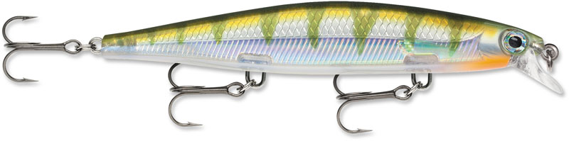 Воблер Rapala. SDRD11-YPSDRD11-YP Воблер Rapala. SDRD11-YPSDRD11-YPИдеальная модель для медленной проводки, реалистично копируют агонию умирающего малька, как и Shadow Rap, но на большей глубине. Делая короткие потяжки, можно заставить приманку двигаться вперёд, при этом сильно переваливаться с боку на бок. Если после короткого быстрого движения удилищем ослабить натяжение лески, то Shadow RapDeep делает резкий рывок в сторону, разворачивается почти на 180°, словно оглядываясь и дрожа всем телом начинает медленно погружаться постепенно затихая.