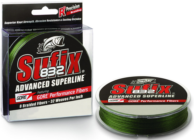 Леска плетеная Sufix 832 Braid зеленая 135м 0.48мм 45кгDS1CF100G3DB12 Леска плетеная Sufix 832 Braid зеленая 135м 0.48мм 45кгDS1CF100G3DB12Это новая инновационная плетеная суперлеска – Sufix 832 стала результатом 6-летних научных изысканий и совместных опытных внедрений компании Rapala, владельца брэнда Sufix, и компании W.L.Gore, разработчика волокон Gore, мембраны Gore-Tex, и ряда других революционных материалов, применяемых во многих областях, от спорта и медицины до освоения космоса.