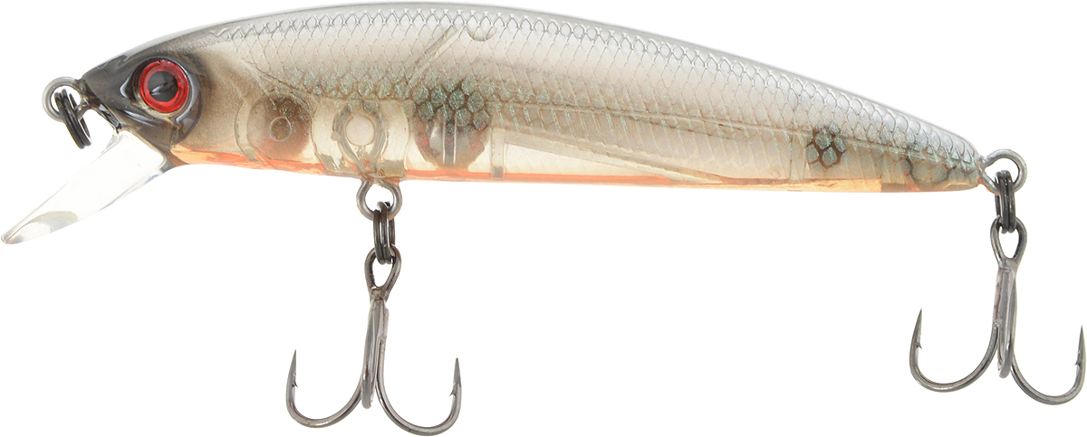 Воблер Tsuribito Minnow SP, цвет 535, 60 мм24674 Воблер Tsuribito Minnow SP, цвет 535, 60 мм24674Minnow 60SP - отличный воблер для ловли на небольших глубинах и над зарослями травы, где часто охотится щука и другие хищники. Благодаря системе дальнего заброса с магнитом воблер очень хорошо летит при забросе, и устойчиво играет даже при проводке с рывками. Мощные тройники надёжно засекают рыбу при поклёвке. Все эти качества вместе с реалистичной игрой делают этот воблер отличным орудием для ловли крупного хищника.