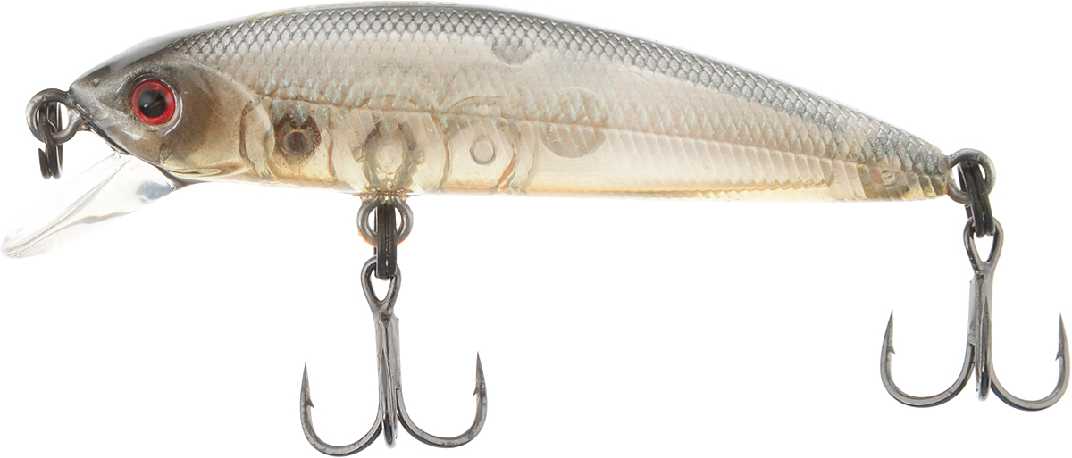 Воблер Tsuribito Minnow SP, цвет 535, 42 мм72545 Воблер Tsuribito Minnow SP, цвет 535, 42 мм72545Ну, кто не знает цурибитовские хиты? Dead Minnow, Pencil 47, Jerkbait, Deep Shaker, крэнки…Пришло время знакомиться с новинками.Три подгруппы линейки Tsuribito Minnow в размерах 35 мм., 42 мм., 50 мм. С этим именем были воблеры от 60 мм и больше (60, 80, 95, 110, 130 мм.). Теперь же семейство приросло меньшими форматами.Этот малек точь в точь как предыдущий 35-ый, только двумя неделями жизни позже – чуть откормившийся и подросший. Для спиннингистов же прирост 7 мм. и 0.5 грамма будет уже довольно ощутим: воблер становится чуть менее требовательным к деликатности снасти (толщине лески и ее материалу, к тесту и строю спиннинга). На проводке воблеры ведут себя все более «минношно», а дальность полета на одной и той же снасти несколько увеличивается по сравнению с меньшими собратьями. Один нюанс, на который как-то следует обратить внимание – это маленькие тройники Owner. К качеству нет никаких претензий. Но нужно понимать, что физиология рыб – штука важная, размер и форма рта, губастость или строение челюстей, по-разному будут контактировать с тройниками. Так что в некоторых случаях может и имеет смысл заранее переоснащать Tsuribito Minnow 42 на хорошие одинарники.