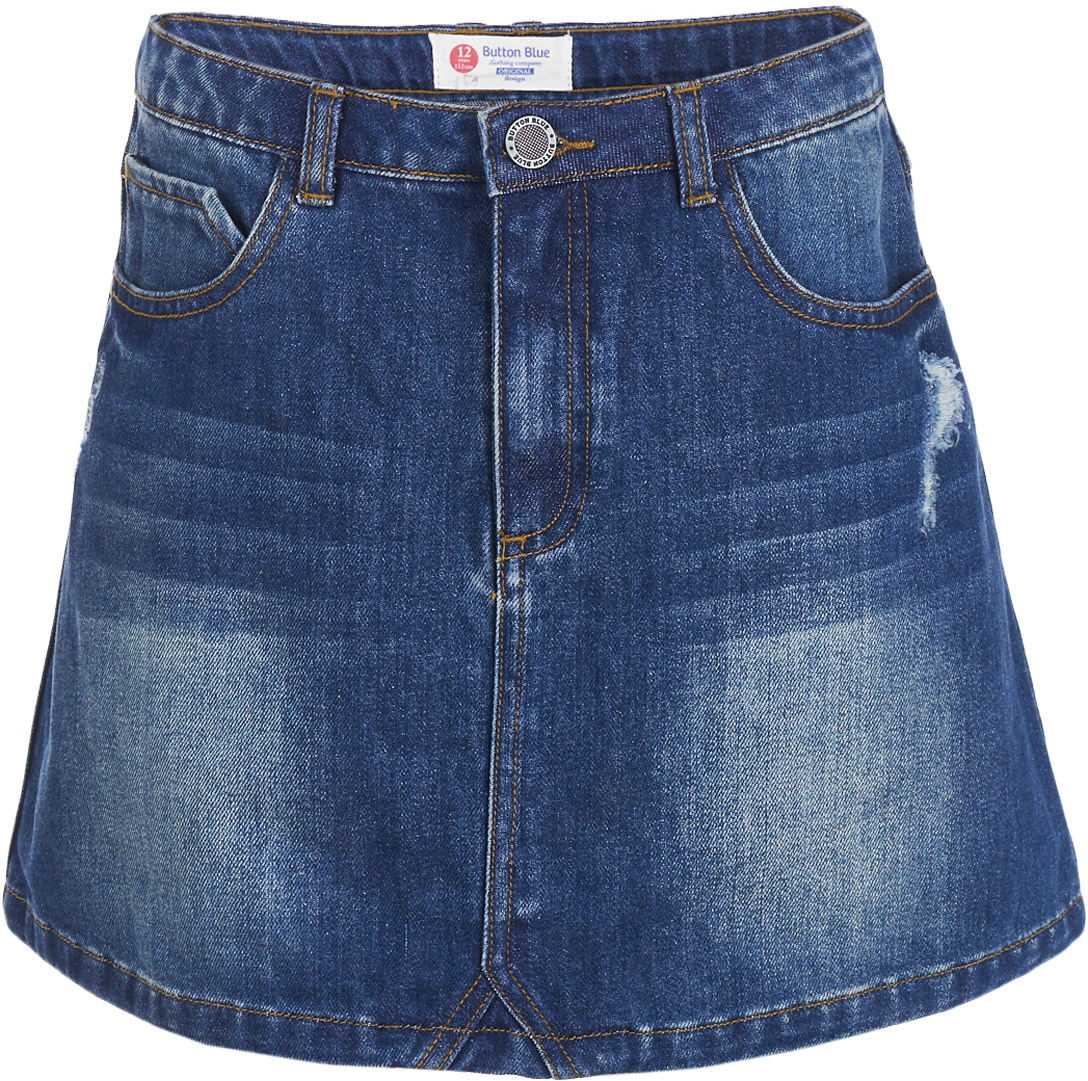 Юбка для девочки Button Blue, цвет: синий. 217BBGC6102D500. Размер 110, 5 лет217BBGC6102D500 Юбка для девочки Button Blue, цвет: синий. 217BBGC6102D500. Размер 110, 5 лет217BBGC6102D500Джинсовая юбка - вещь вне моды и вне конкуренции! В комплекте с любой блузкой, водолазкой, джемпером, джинсовая юбка позволит чувствовать себя уверенно и легко. Если вы хотите купить модную детскую юбку недорого, джинсовая юбка от Button Blue - оптимальный вариант для красивого, практичного и комфортного решения повседневного детского гардероба.