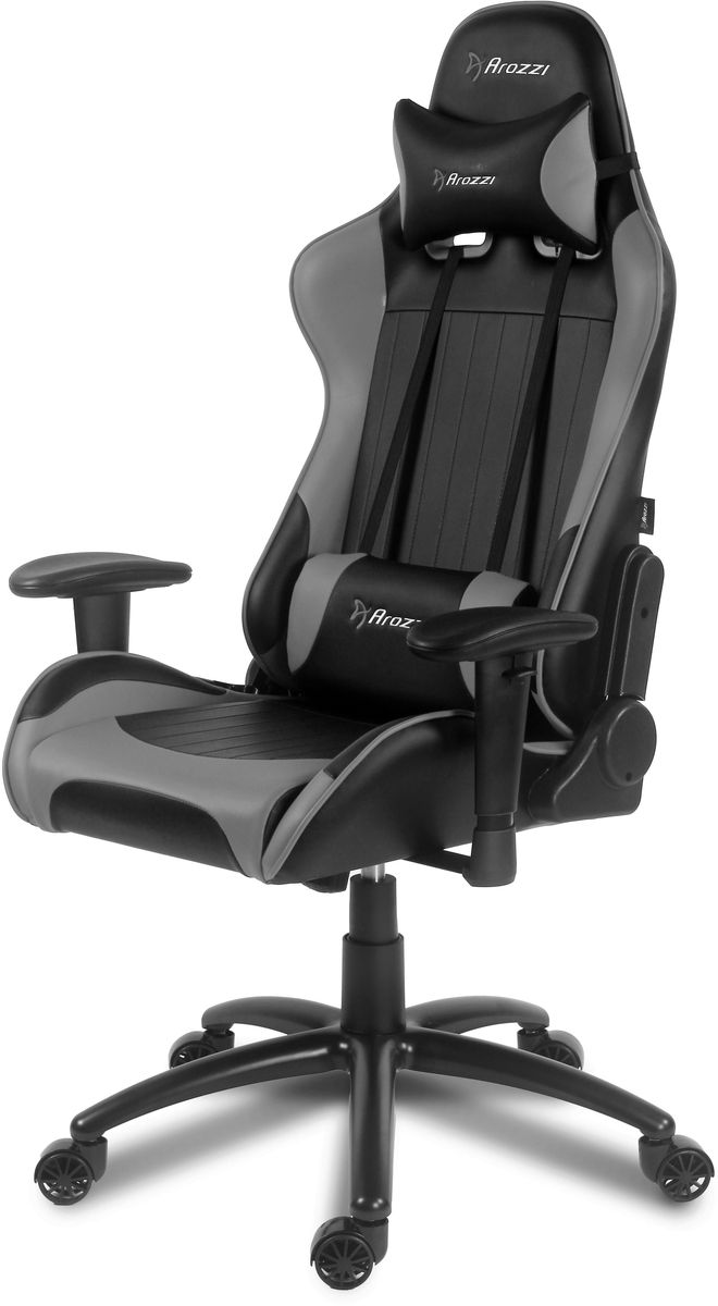 Arozzi Verona V2, Grey игровое креслоVERONA-V2-GY Arozzi Verona V2, Grey игровое креслоVERONA-V2-GYКомпьютерное кресло (для геймеров) Arozzi Verona — Grey.Компьютерное кресло Arozzi Verona переносит Вас на следующий этап в комфортном использование эргономичной мебели. Шведские дизайнеры интегрировали в это кресло самые популярные функции из различных производственных линеек игровой мебели, которые помогают почувствовать контроль за ситуации в полном комфорте при любых обстоятельствах. Мягкое покрытие кресла по верх облегченного металлического каркаса придаёт ощущение роскоши, сохраняя при этом лёгкое перемещение на игровом или рабочем месте.Verona включает в себя такие эргономичные функции, как дополнительные мягкие сиденья, регулируемые подлокотники, регулируемая дополнительная спинка и подставка для головы, а так же прочная обивка которую легко будет чистить. Кресло Verona представлено в различных цветовых решениях которые уже давно оценены геймерами и пользователями всего мира. Когда придёт время выиграть, Verona пройдёт весь путь с Вами и поможет добиться лучших результатов.Особенности: Металлический каркас.Эргономичный дизайн.5 нейлоновых колёс обеспечивающие максимальную устойчивость.Толстая обивка на спинке, сиденье и подлокотниках.Легко отчищающийся материал.Поворот на 360 градусов.Регулируемая высота.Наклон сиденья с функцией блокировки.Регулируемая поясничная подушка.Регулируемые подлокотники (по вращению и высоте).Облегченная конструкция для легкого передвижения.7 различных вариантов цвета.