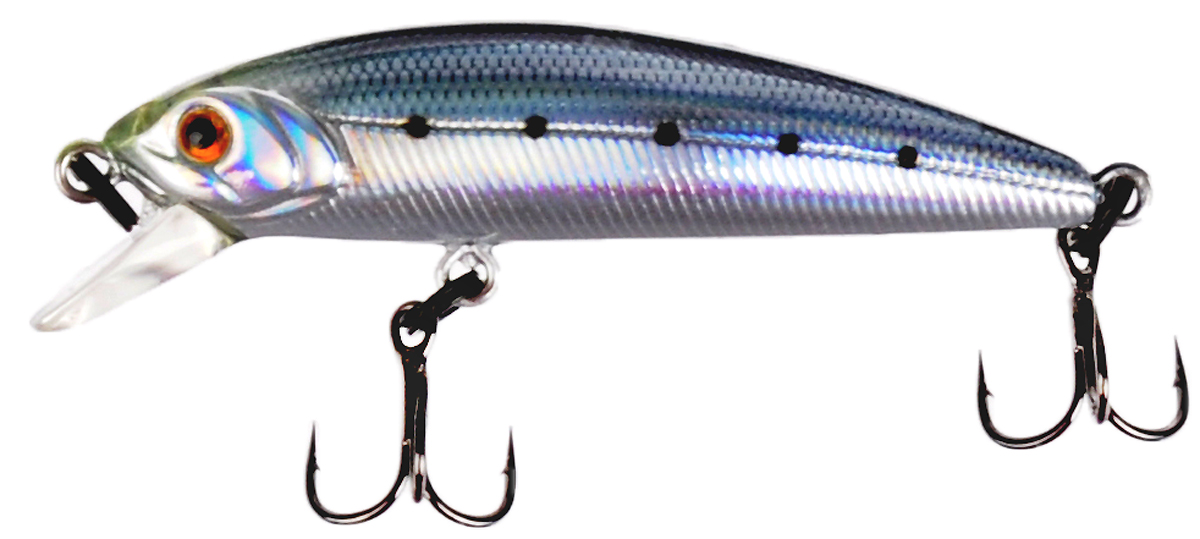 Воблер Tsuribito Minnow SS, цвет 060, 42 мм72522 Воблер Tsuribito Minnow SS, цвет 060, 42 мм72522Ну, кто не знает цурибитовские хиты? Dead Minnow, Pencil 47, Jerkbait, Deep Shaker, крэнки…Пришло время знакомиться с новинками.Три подгруппы линейки Tsuribito Minnow в размерах 35 мм., 42 мм., 50 мм. С этим именем были воблеры от 60 мм и больше (60, 80, 95, 110, 130 мм.). Теперь же семейство приросло меньшими форматами.Этот малек точь в точь как предыдущий 35-ый, только двумя неделями жизни позже – чуть откормившийся и подросший. Для спиннингистов же прирост 7 мм. и 0.5 грамма будет уже довольно ощутим: воблер становится чуть менее требовательным к деликатности снасти (толщине лески и ее материалу, к тесту и строю спиннинга). На проводке воблеры ведут себя все более «минношно», а дальность полета на одной и той же снасти несколько увеличивается по сравнению с меньшими собратьями. Один нюанс, на который как-то следует обратить внимание – это маленькие тройники Owner. К качеству нет никаких претензий. Но нужно понимать, что физиология рыб – штука важная, размер и форма рта, губастость или строение челюстей, по-разному будут контактировать с тройниками. Так что в некоторых случаях может и имеет смысл заранее переоснащать Tsuribito Minnow 42 на хорошие одинарники.