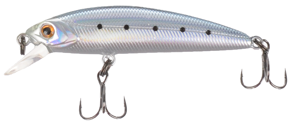 Воблер Tsuribito Minnow F, цвет 060, 50 мм72582 Воблер Tsuribito Minnow F, цвет 060, 50 мм72582Ну, кто не знает цурибитовские хиты? Dead Minnow, Pencil 47, Jerkbait, Deep Shaker, крэнки…Пришло время знакомиться с новинками.Три подгруппы линейки Tsuribito Minnow в размерах 35 мм., 42 мм., 50 мм. С этим именем были воблеры от 60 мм и больше (60, 80, 95, 110, 130 мм.). Теперь же семейство приросло меньшими форматами.Этот малек точь в точь как предыдущий 35-ый, только двумя неделями жизни позже – чуть откормившийся и подросший. Для спиннингистов же прирост 7 мм. и 0.5 грамма будет уже довольно ощутим: воблер становится чуть менее требовательным к деликатности снасти (толщине лески и ее материалу, к тесту и строю спиннинга). На проводке воблеры ведут себя все более «минношно», а дальность полета на одной и той же снасти несколько увеличивается по сравнению с меньшими собратьями. Один нюанс, на который как-то следует обратить внимание – это маленькие тройники Owner. К качеству нет никаких претензий. Но нужно понимать, что физиология рыб – штука важная, размер и форма рта, губастость или строение челюстей, по-разному будут контактировать с тройниками. Так что в некоторых случаях может и имеет смысл заранее переоснащать Tsuribito Minnow 42 на хорошие одинарники.