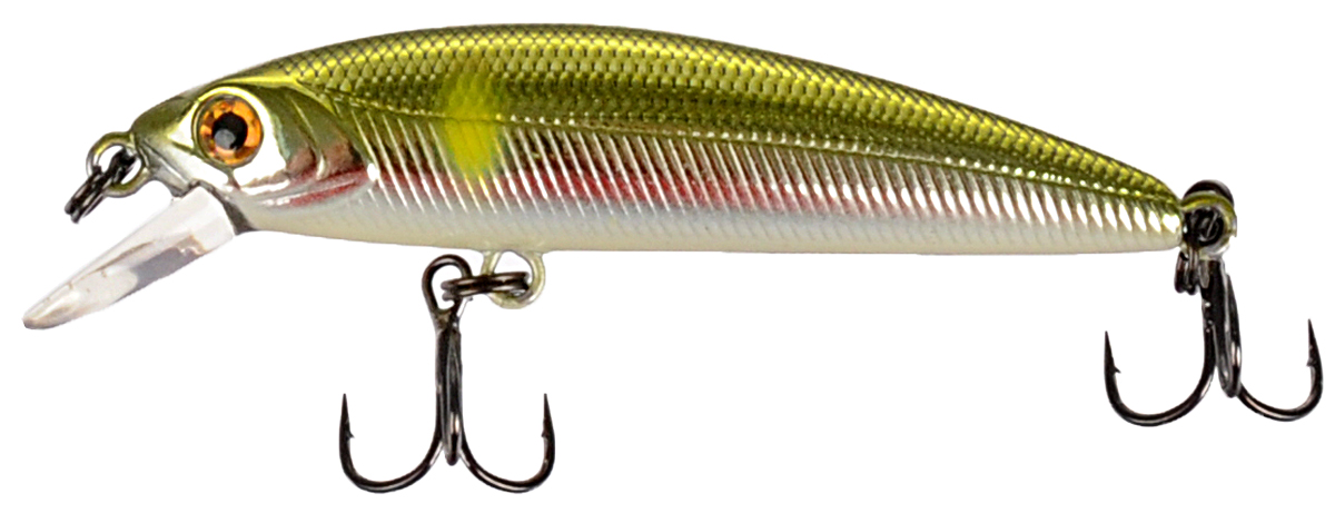 Воблер Tsuribito Minnow F, цвет 009, 50 мм72571 Воблер Tsuribito Minnow F, цвет 009, 50 мм72571Ну, кто не знает цурибитовские хиты? Dead Minnow, Pencil 47, Jerkbait, Deep Shaker, крэнки…Пришло время знакомиться с новинками.Три подгруппы линейки Tsuribito Minnow в размерах 35 мм., 42 мм., 50 мм. С этим именем были воблеры от 60 мм и больше (60, 80, 95, 110, 130 мм.). Теперь же семейство приросло меньшими форматами.Этот малек точь в точь как предыдущий 35-ый, только двумя неделями жизни позже – чуть откормившийся и подросший. Для спиннингистов же прирост 7 мм. и 0.5 грамма будет уже довольно ощутим: воблер становится чуть менее требовательным к деликатности снасти (толщине лески и ее материалу, к тесту и строю спиннинга). На проводке воблеры ведут себя все более «минношно», а дальность полета на одной и той же снасти несколько увеличивается по сравнению с меньшими собратьями. Один нюанс, на который как-то следует обратить внимание – это маленькие тройники Owner. К качеству нет никаких претензий. Но нужно понимать, что физиология рыб – штука важная, размер и форма рта, губастость или строение челюстей, по-разному будут контактировать с тройниками. Так что в некоторых случаях может и имеет смысл заранее переоснащать Tsuribito Minnow 42 на хорошие одинарники.