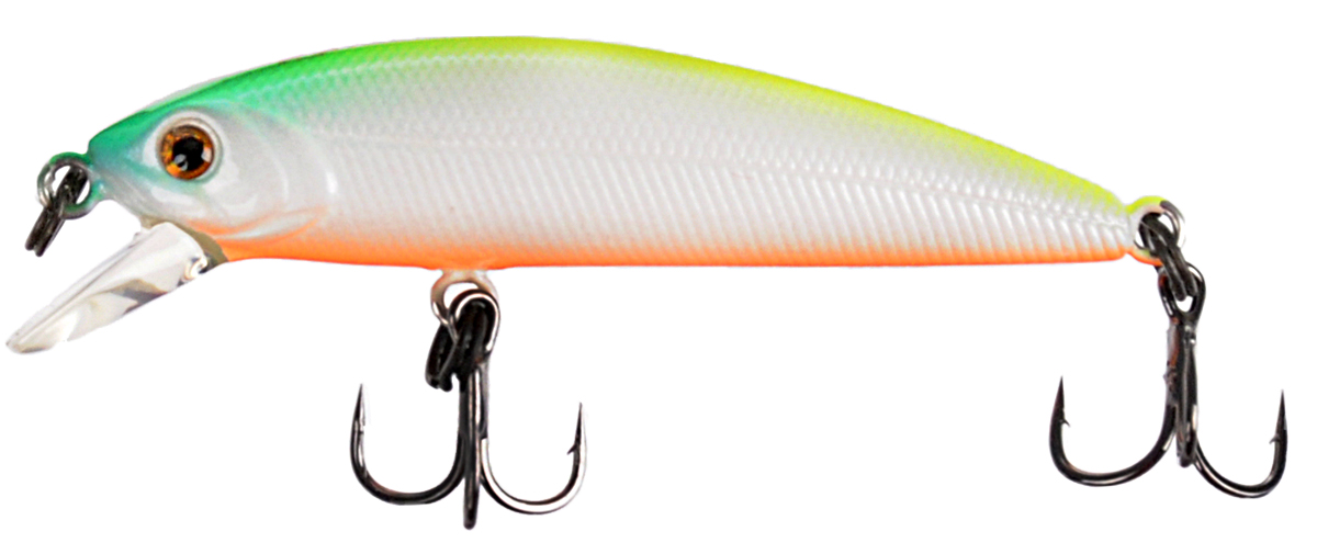 Воблер Tsuribito Minnow SP, цвет 038, 42 мм72536 Воблер Tsuribito Minnow SP, цвет 038, 42 мм72536Ну, кто не знает цурибитовские хиты? Dead Minnow, Pencil 47, Jerkbait, Deep Shaker, крэнки…Пришло время знакомиться с новинками.Три подгруппы линейки Tsuribito Minnow в размерах 35 мм., 42 мм., 50 мм. С этим именем были воблеры от 60 мм и больше (60, 80, 95, 110, 130 мм.). Теперь же семейство приросло меньшими форматами.Этот малек точь в точь как предыдущий 35-ый, только двумя неделями жизни позже – чуть откормившийся и подросший. Для спиннингистов же прирост 7 мм. и 0.5 грамма будет уже довольно ощутим: воблер становится чуть менее требовательным к деликатности снасти (толщине лески и ее материалу, к тесту и строю спиннинга). На проводке воблеры ведут себя все более «минношно», а дальность полета на одной и той же снасти несколько увеличивается по сравнению с меньшими собратьями. Один нюанс, на который как-то следует обратить внимание – это маленькие тройники Owner. К качеству нет никаких претензий. Но нужно понимать, что физиология рыб – штука важная, размер и форма рта, губастость или строение челюстей, по-разному будут контактировать с тройниками. Так что в некоторых случаях может и имеет смысл заранее переоснащать Tsuribito Minnow 42 на хорошие одинарники.