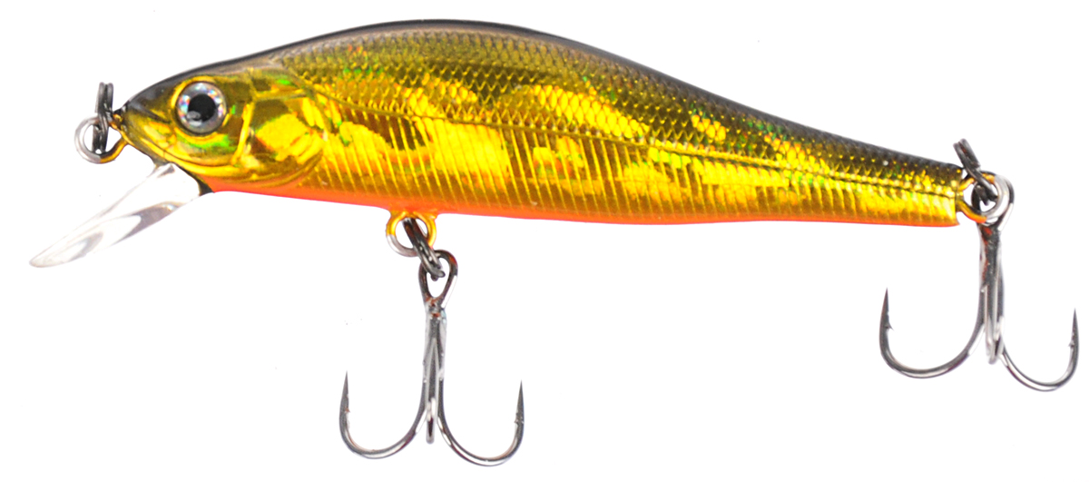 Воблер Tsuribito Jerkbait 50SP-SR, цвет: золотой, оранжевый (002), длина 5 см, 3 г24532 Воблер Tsuribito Jerkbait 50SP-SR, цвет: золотой, оранжевый (002), длина 5 см, 3 г24532Воблер Tsuribito Jerkbait 50SP-SR выполнен из высококачественного пластика и металла. Он отлично привлекает небольшую щуку, и в то же время, прекрасно соблазняет окуня, язя и голавля, что позволяет одной приманкой облавливать практически все небольшие водоемы.