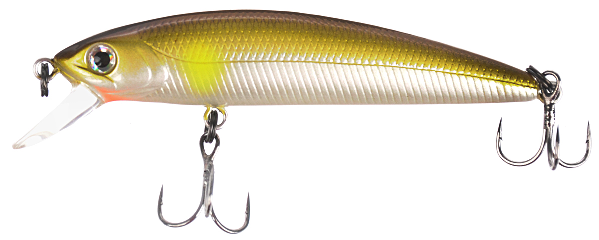 Воблер Tsuribito Minnow F, цвет 540, 60 мм24656 Воблер Tsuribito Minnow F, цвет 540, 60 мм24656Minnow 110F - отличный воблер для ловли на небольших глубинах и над зарослями травы, где часто охотится щука и другие хищники. Благодаря системе дальнего заброса с магнитом воблер очень хорошо летит при забросе, и устойчиво играет даже при проводке с рывками. Мощные тройники надёжно засекают рыбу при поклёвке. Все эти качества вместе с реалистичной игрой делают этот воблер отличным орудием для ловли крупного хищника.
