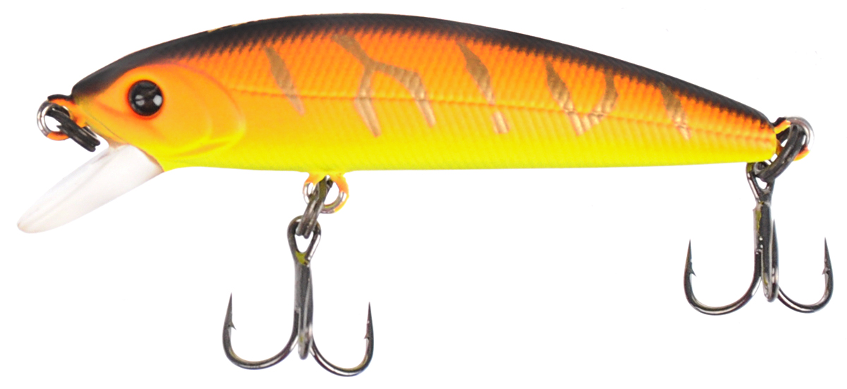 Воблер Tsuribito Minnow SP, цвет 029, 42 мм72534 Воблер Tsuribito Minnow SP, цвет 029, 42 мм72534Ну, кто не знает цурибитовские хиты? Dead Minnow, Pencil 47, Jerkbait, Deep Shaker, крэнки…Пришло время знакомиться с новинками.Три подгруппы линейки Tsuribito Minnow в размерах 35 мм., 42 мм., 50 мм. С этим именем были воблеры от 60 мм и больше (60, 80, 95, 110, 130 мм.). Теперь же семейство приросло меньшими форматами.Этот малек точь в точь как предыдущий 35-ый, только двумя неделями жизни позже – чуть откормившийся и подросший. Для спиннингистов же прирост 7 мм. и 0.5 грамма будет уже довольно ощутим: воблер становится чуть менее требовательным к деликатности снасти (толщине лески и ее материалу, к тесту и строю спиннинга). На проводке воблеры ведут себя все более «минношно», а дальность полета на одной и той же снасти несколько увеличивается по сравнению с меньшими собратьями. Один нюанс, на который как-то следует обратить внимание – это маленькие тройники Owner. К качеству нет никаких претензий. Но нужно понимать, что физиология рыб – штука важная, размер и форма рта, губастость или строение челюстей, по-разному будут контактировать с тройниками. Так что в некоторых случаях может и имеет смысл заранее переоснащать Tsuribito Minnow 42 на хорошие одинарники.