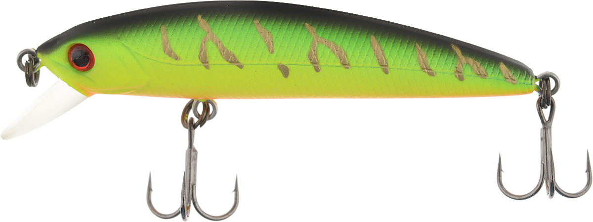 Воблер Tsuribito Minnow F, цвет 028, 60 мм24642 Воблер Tsuribito Minnow F, цвет 028, 60 мм24642Minnow 110F - отличный воблер для ловли на небольших глубинах и над зарослями травы, где часто охотится щука и другие хищники. Благодаря системе дальнего заброса с магнитом воблер очень хорошо летит при забросе, и устойчиво играет даже при проводке с рывками. Мощные тройники надёжно засекают рыбу при поклёвке. Все эти качества вместе с реалистичной игрой делают этот воблер отличным орудием для ловли крупного хищника.