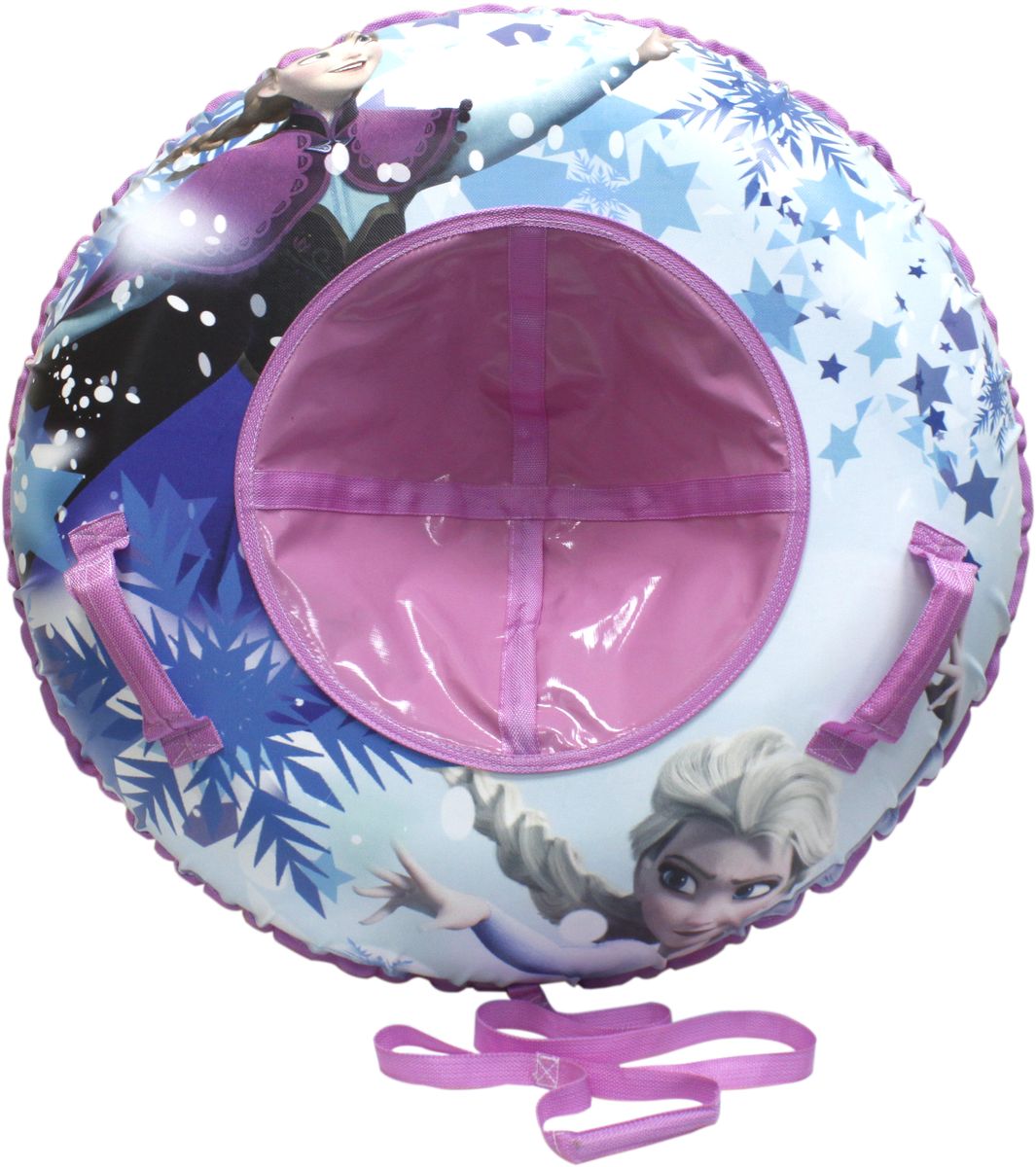 Тюбинг 1TOY Холодное Сердце, цвет: розовый, диаметр 100 смТ59088 Тюбинг 1TOY Холодное Сердце, цвет: розовый, диаметр 100 смТ59088Тюбинг Холодное Сердце - Надувные сани, резиновая автокамера, материал глянцевый ПВХ 500 гр/кв.м., 100 см, буксировочный трос. Надувные сани в последнее время стали очень популярным развлечением зимой. Специальные материалы и уникальная конструкция днища превосходно скользят, даже если снега совсем немного. Высокая прочность позволит весело проводить время детям и взрослым, не заботясь о поломках. Модель очень вместительная, возможность соскальзывания практически исключена.