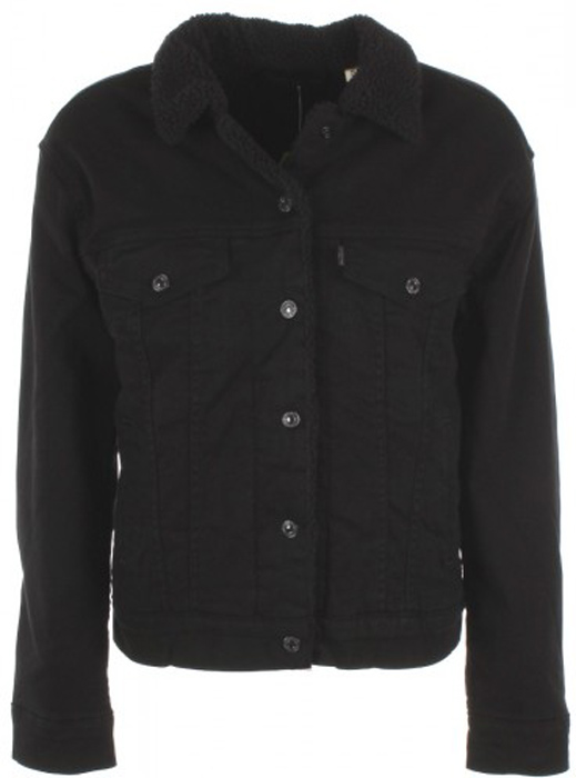 Куртка женская Levis®, цвет: черный. 3613700020. Размер S (42/44)3613700020 Куртка женская Levis®, цвет: черный. 3613700020. Размер S (42/44)3613700020Куртка SHERPA TRUCKER.Классическая джинсовая куртка дополнена актуальными в этом сезоне меховой подкладкой и меховым воротником, а также утепленными рукавами. Отличается оверсайз силуэтом.