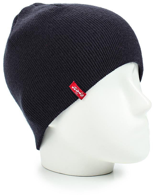 Шапка Levis®, цвет: синий. 7713801710. Размер L (58)7713801710 Шапка Levis®, цвет: синий. 7713801710. Размер L (58)7713801710Комфортная шапка Levis из плотно прилегающего мягкого трикотажа.