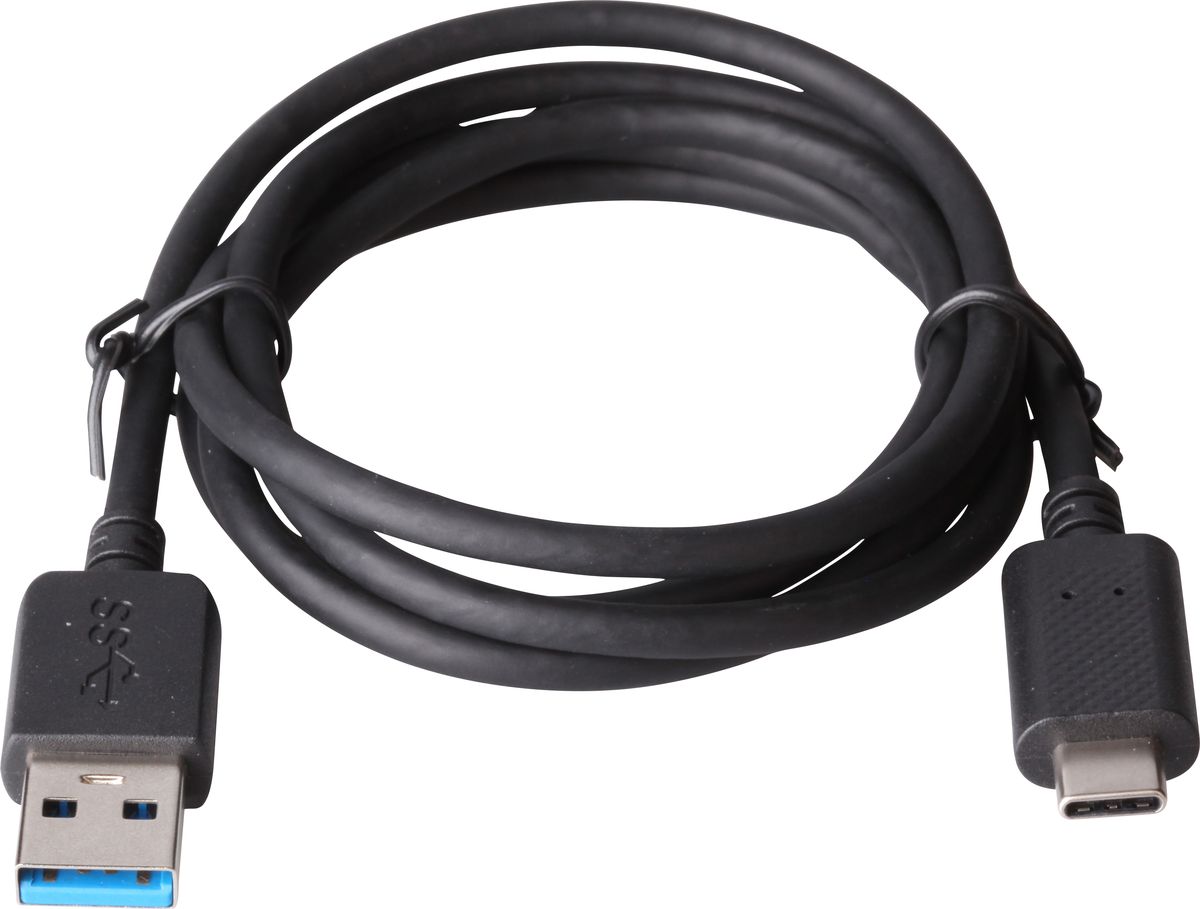 QUMO кабель USB Type-C/USB 3.0 в PVC оплетке, Black (1 м)