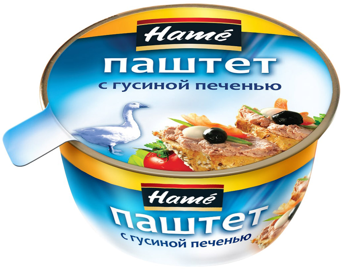 Hame Паштет с гусиной печенью, 100 г20190511702163 Hame Паштет с гусиной печенью, 100 г20190511702163Продукт готов к употреблению. Пищевая ценность в 100 г продукта:Белок, г - 7,4;Жир, г - 25,7;Углеводы, г - 2.