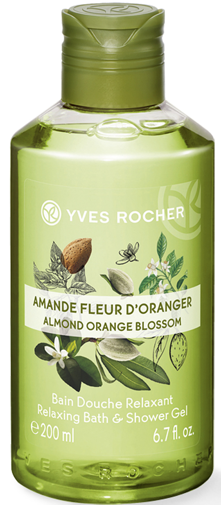 Yves Rocher гель для душа и ванны Миндаль и флердоранж, 200 мл