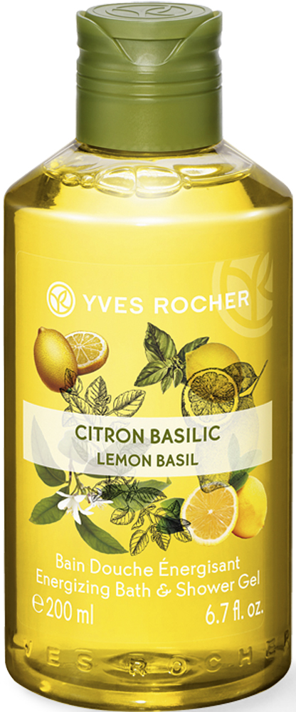 Yves Rocher гель для душа и ванны Лимон и базилик, 200 мл