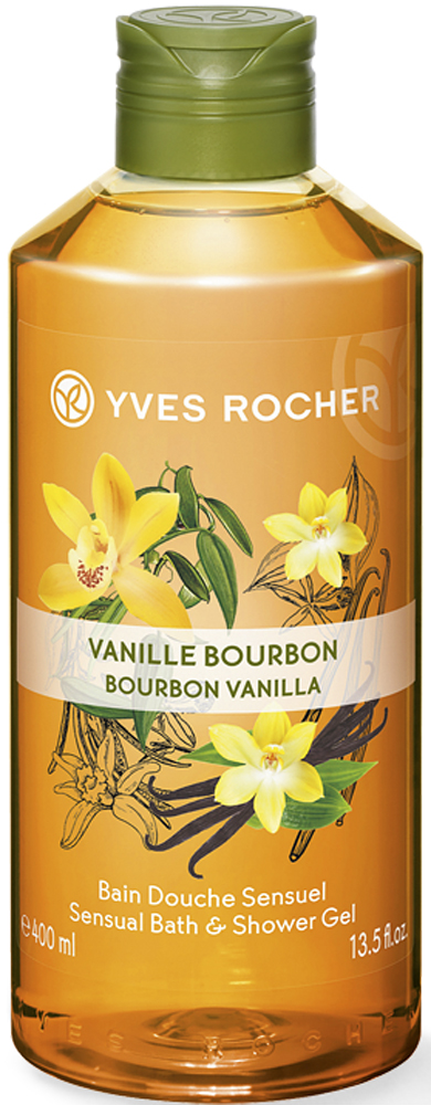 Yves Rocher гель для душа и ванны Бурбонская ваниль, 400 мл
