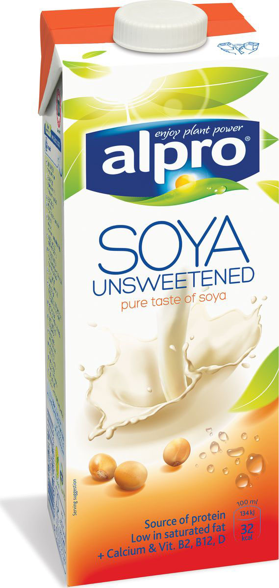 Alpro Соевый напиток без сахара, без соли, 1 л670-114 Alpro Соевый напиток без сахара, без соли, 1 л670-114Непревзойденный вкус и польза сои без добавления сахара или исскуственных подсластителей. Напиток Alpro Unsweetened идеально подойдет для каждого, кто выбирает здоровое питание и стремится ограничить количество сахара в своем рационе.Источник кальция и витаминов B2, B12 и D. Пищевая ценность в 100 мл. продукта:жиры-1,8 г., белки-3,3 г., углеводы-0,2 г.Энергетическая ценность в 100 мл. продукта: 32 Ккал.