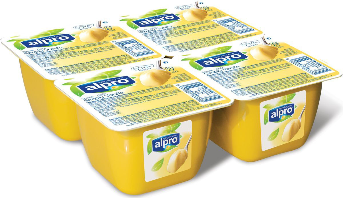 Alpro Ванильный соевый десерт, 125 г670-310 Alpro Ванильный соевый десерт, 125 г670-310Соя и ваниль, - прекрасное сочетание нежной кремовой текстуры и богатого вкуса. Насладитесь каждой ложкой нашего неповторимого десерта!Источник кальция и витаминов B2, B12 и D2.Пищевая ценность в 100г продукта:жиры-1,9 г., белки-3,2 г., углеводы-13,6 г.Энергетическая ценность в 100 мл. продукта: 85 Ккал.