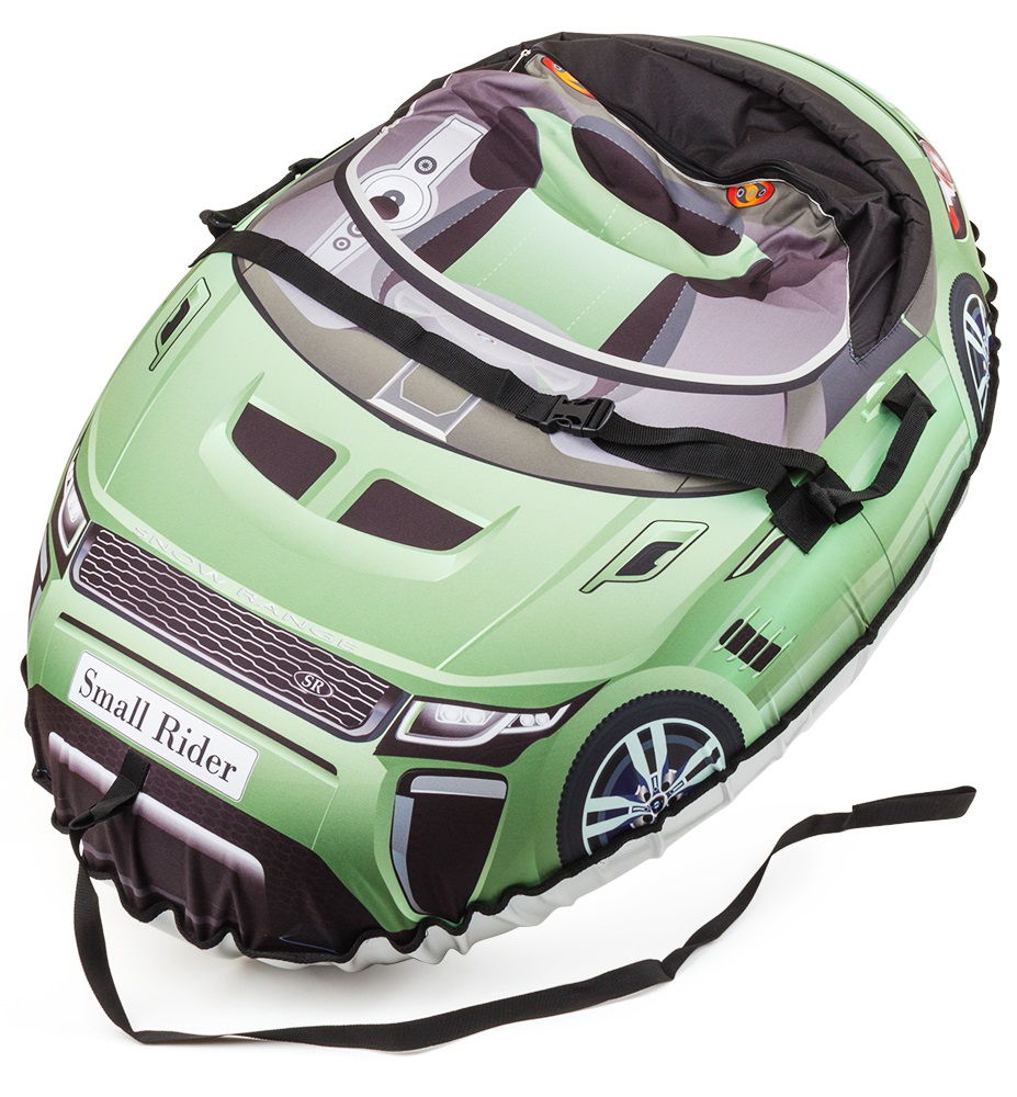 Small Rider Надувные санки-тюбинг Snow Cars 2 Ranger цвет оливковый1085273 Small Rider Надувные санки-тюбинг Snow Cars 2 Ranger цвет оливковый1085273Материал верха - водонепроницаемая плотная ткань Poly Oxford. Она делает Snow Cars воздушными в отличие от тяжеловесных ватрушек с тканью тент (ПВХ 600 гр). Новые ватрушки Snow Cars 2 имеют более округлую форму и большую 16-ую камеру, делающую стенки уже, благодаря чему ребенок внутрь садится достаточно глубоко и не выпадет во время спуска!Все тюбинги (Snow Cars 2, Cosmic Zoo UFO, Space Race) комплектуются фирменной автокамерой с маркировкой Small Rider которая имеет минимум запаха и сделана по японской технологии. Наш дизайн не сотрется и всегда будет четкий и яркий благодаря полноцветной высококачественной цифровой печати по ткани. Всегда виден каждый элемент. Наличие ремней безопасности. Также наши ватрушки имеют новую более округлую форму, благодаря чему ребенок более глубоко садится внутрь и не вывалится, а также тюбинг лучше скатывается с горки (меньше вероятность опрокидывания).